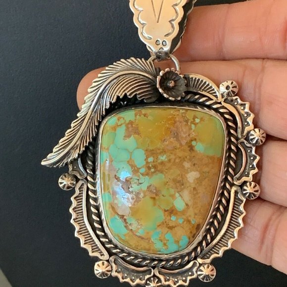 Navajo Sterling Silver Necklace Pendant Length 20 - Picture 11 of 12